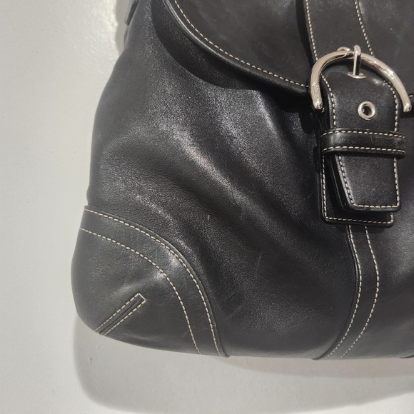Coach Soho Crossbody Messenger Black Leather Shoulder Bag - Picture 5 of 10